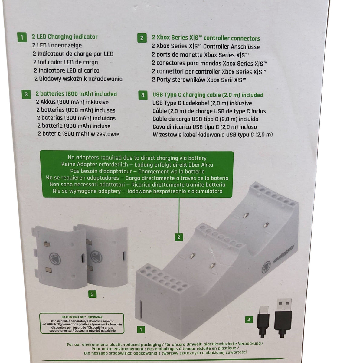 Snakebyte Twin Charge SX Charging Dock for Xbox Series X and S Controllers