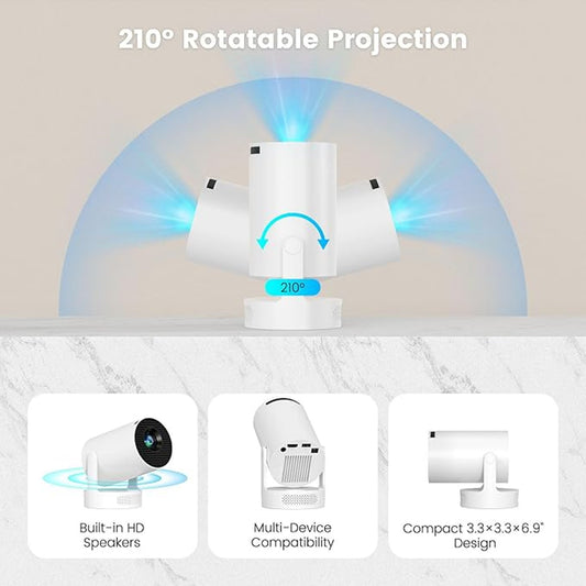 Osikem Mini Projector, 4K Support HY300 Ultra Projector with Wifi6 and Bluetooth