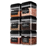 Air Tight Food Storage Containers Set 6 Piece BPA Free Kitchen Organisers