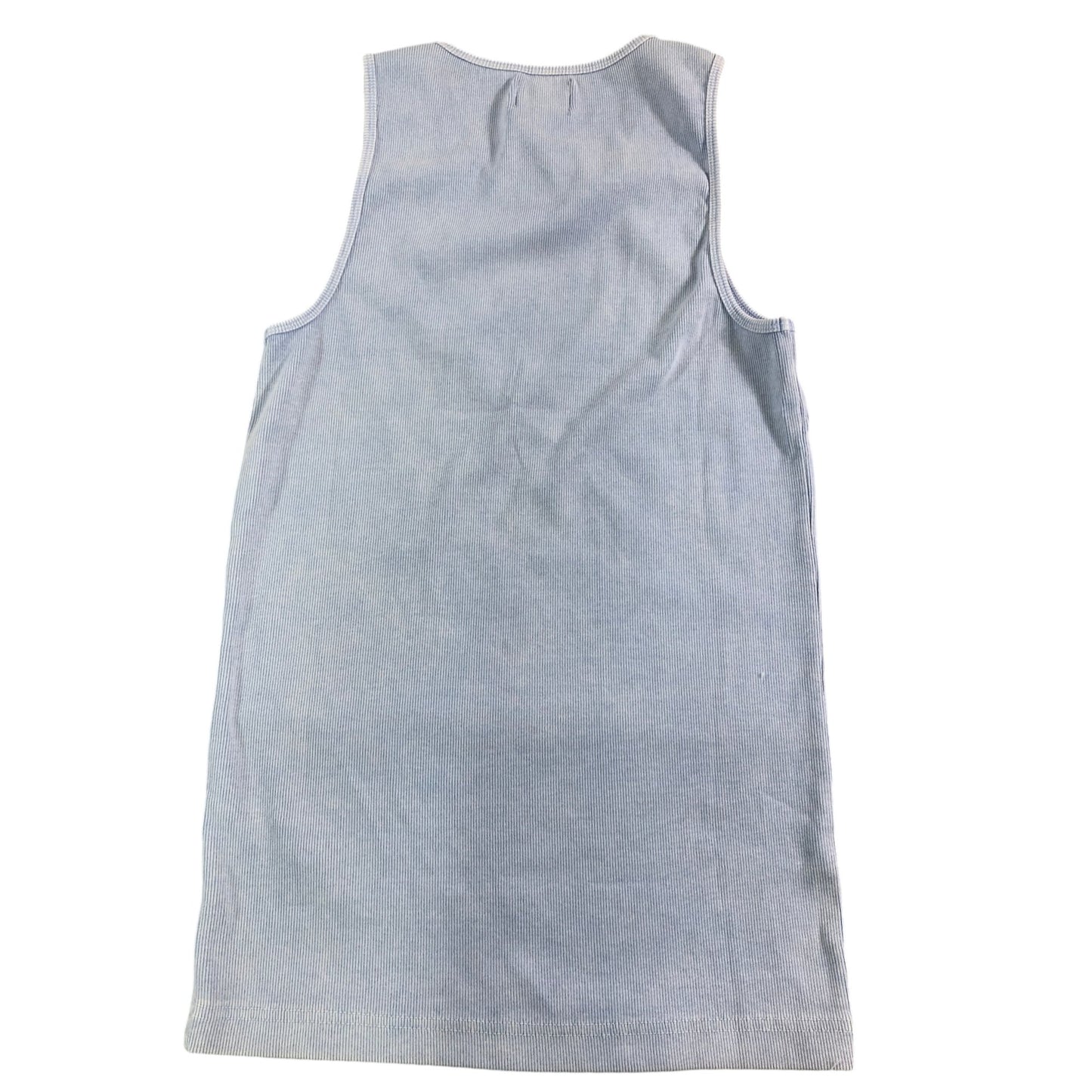 Tank Top Men's Light Blue Ribbed Cotton Size S Casual Summer Wear