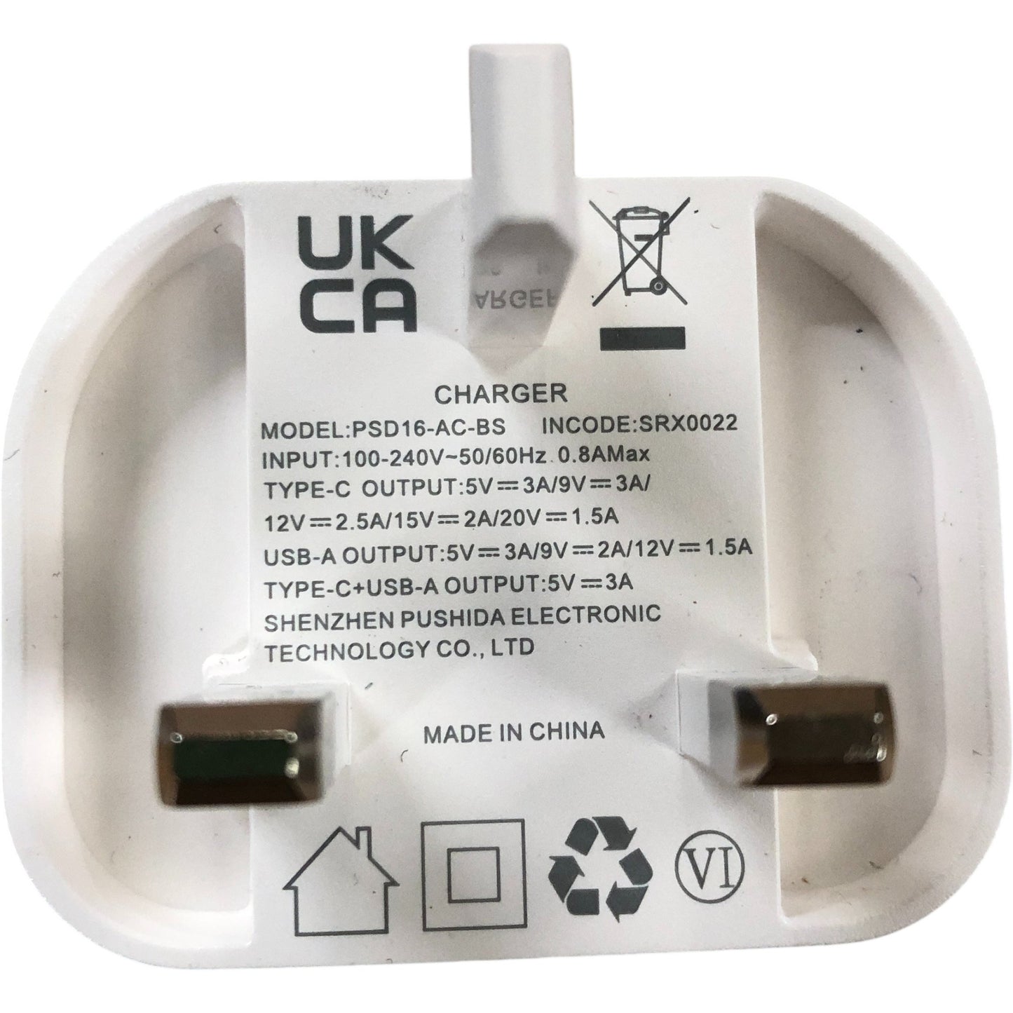 DEXPT Charger Power Adapter USB Type-C with Cable 30W 1.8M Fast Charge UK