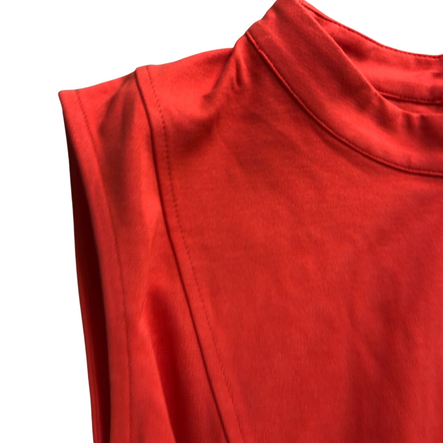 Orange High Neck Midi Dress - Size 20