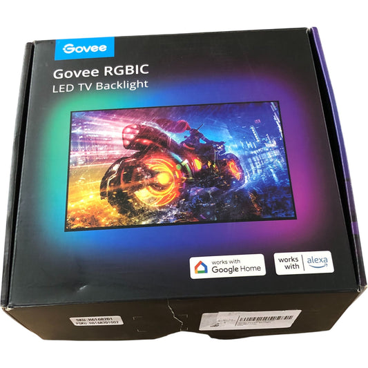 Govee H6168 RGBIC LED TV Backlight Smart Light Strip For Google Alexa 3.8M