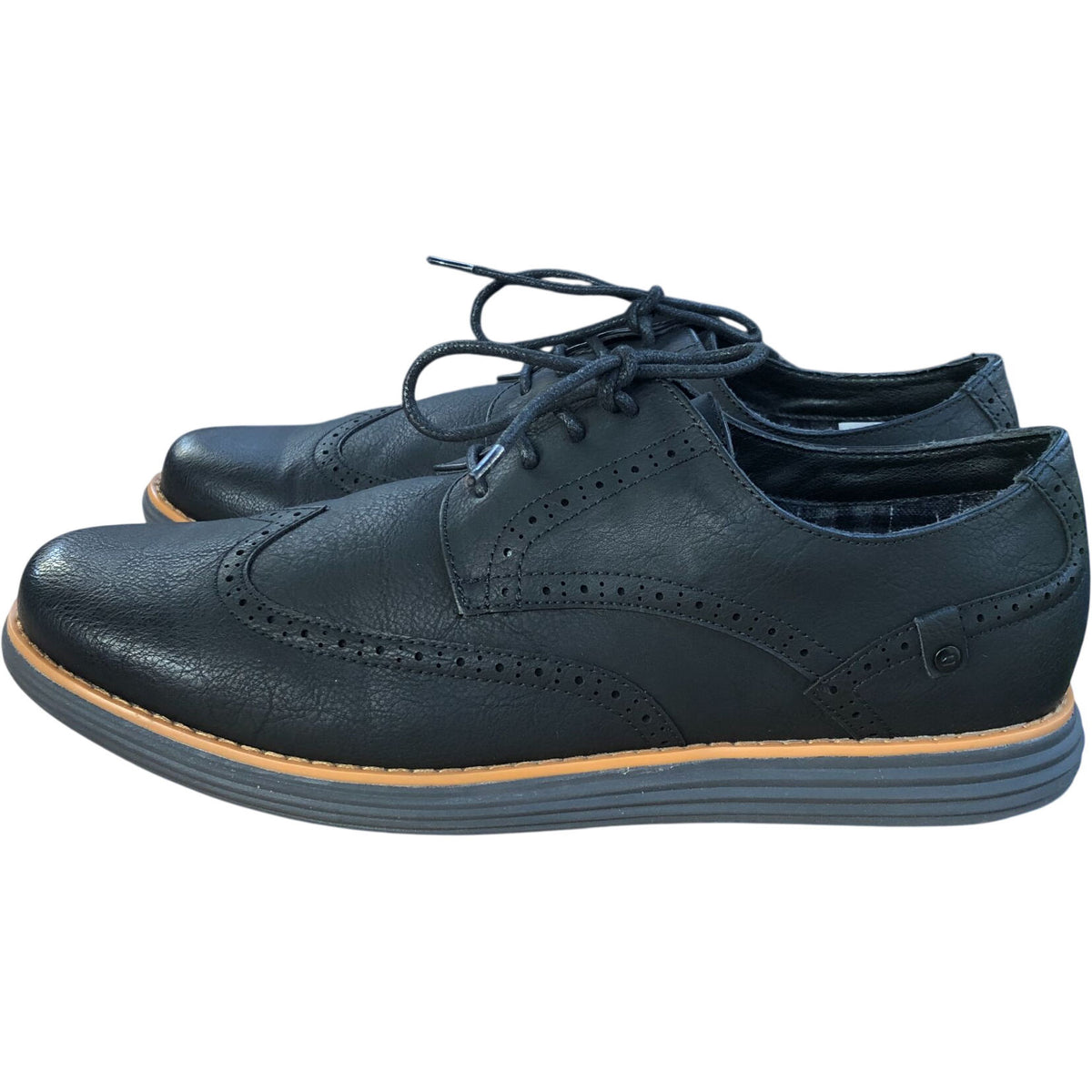 Deakins Karl Brogue Black Leather Formal Shoes Men's Size 12