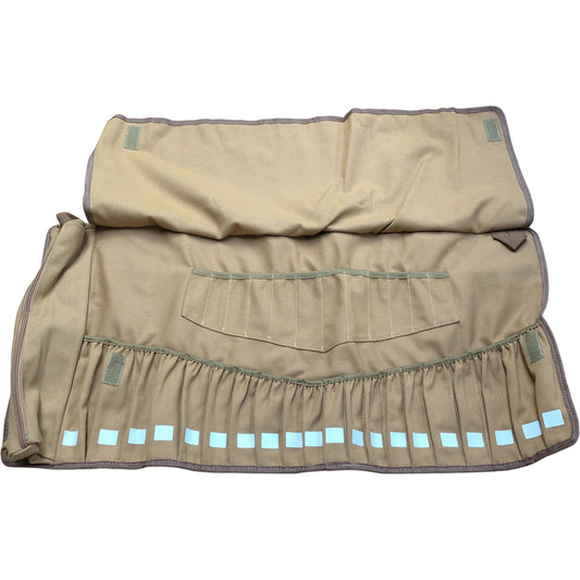 Auluda Roll Up Tool Storage Bag Brown Heavy Duty