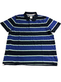 Branded Polo Shirt XXL Mens Blue Navy Striped Casual Cotton Top