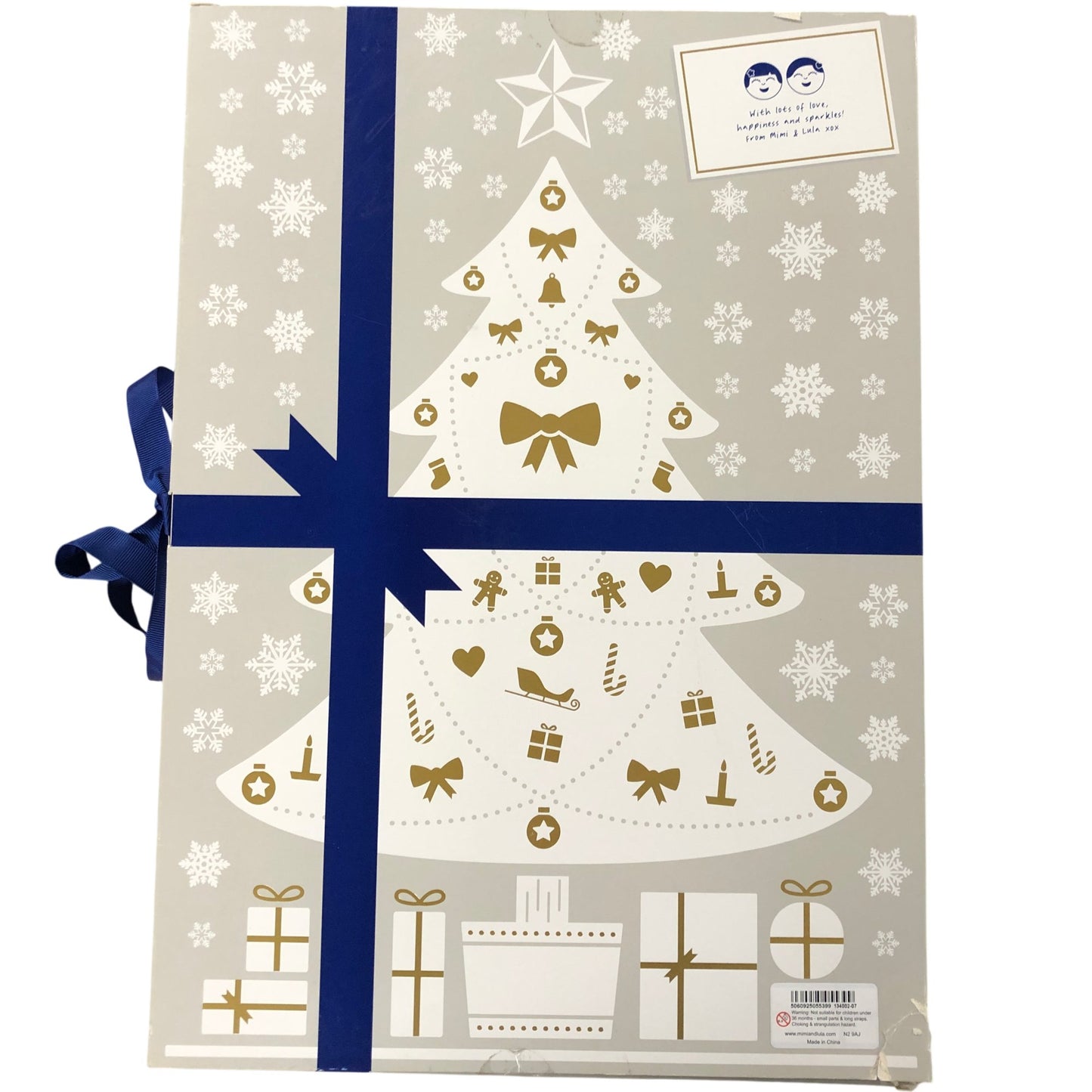 Grey Deluxe Christmas Advent Calendar Count Down With Sparkly Accessories