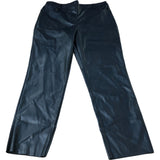Black Faux Leather Trousers Women's Slim Fit Stylish Design UK14