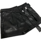 River Island Set Sweater With Heart Detailing And Black Faux Leather Shorts