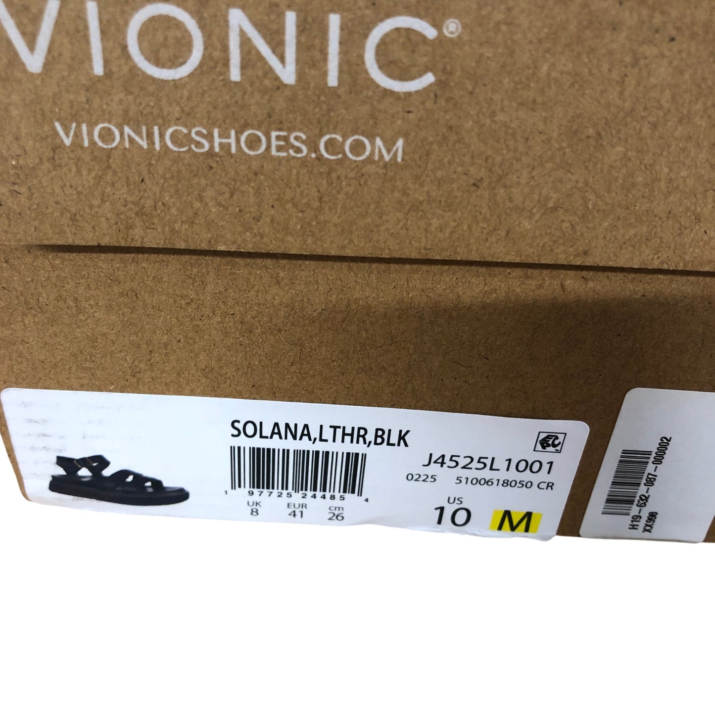 Vionic Solana Sandals UK8 Women's Black Platform Strappy Comfort Shoes