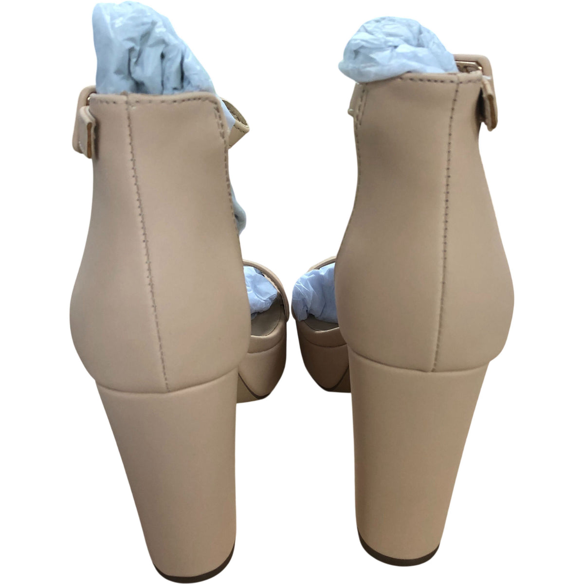 Dream Pairs Heels UK5 Women's Nude Platform Strappy Block Heel Shoes