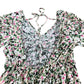 River Island Floral Dress UK10 Women's Long Sleeve V Neck Summer Style