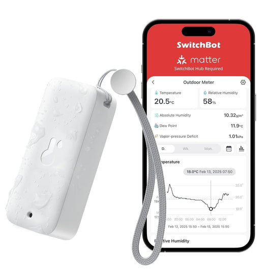 SwitchBot IP65 Indoor Outdoor Hygrometer Wireless Bluetooth Thermometer 100m