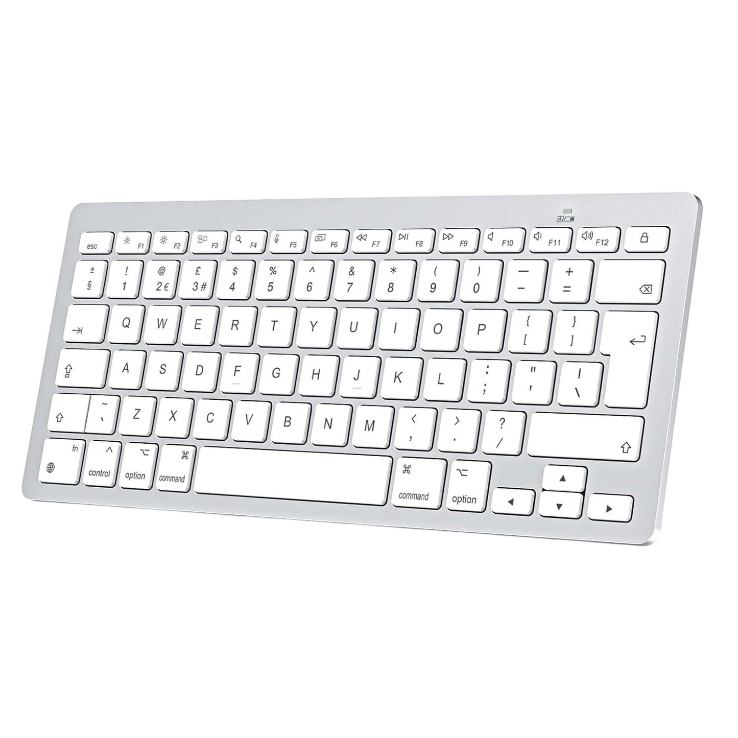Omoton KB066 Wireless Keyboard Compact Design Bluetooth Connection Silver