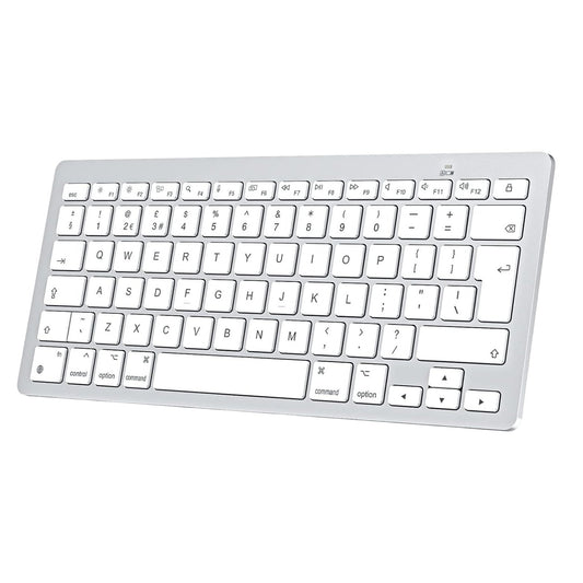 Omoton KB066 Wireless Keyboard Compact Design Bluetooth Connection Silver