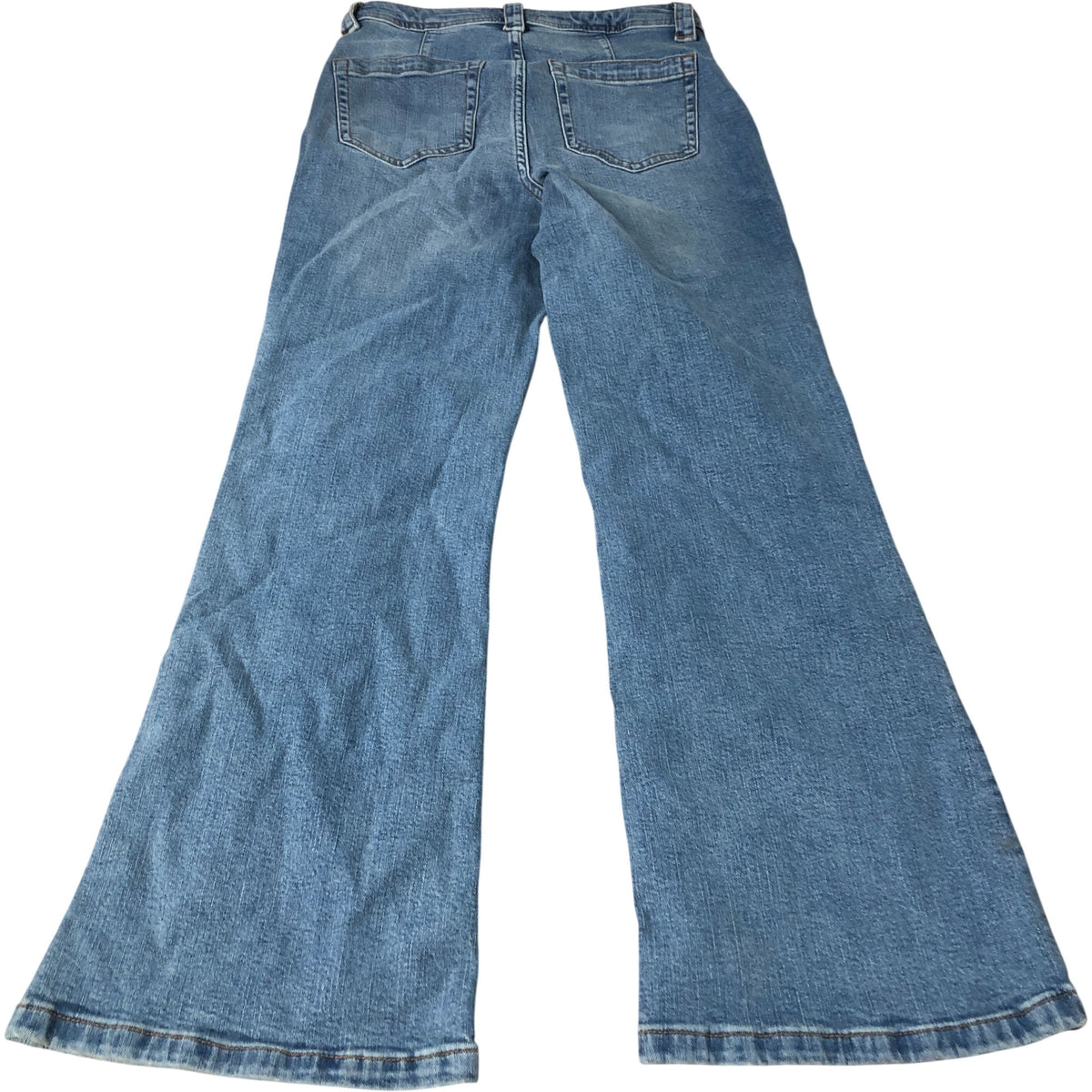 River Island Relaxed  Flared Jeans Women's Light Blue Denim Casual UK8