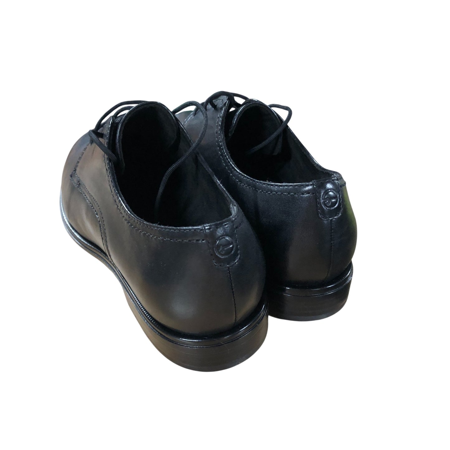 Tamaris Derby Shoes UK6 EU39 Women's Black Leather Lace Up Footwear