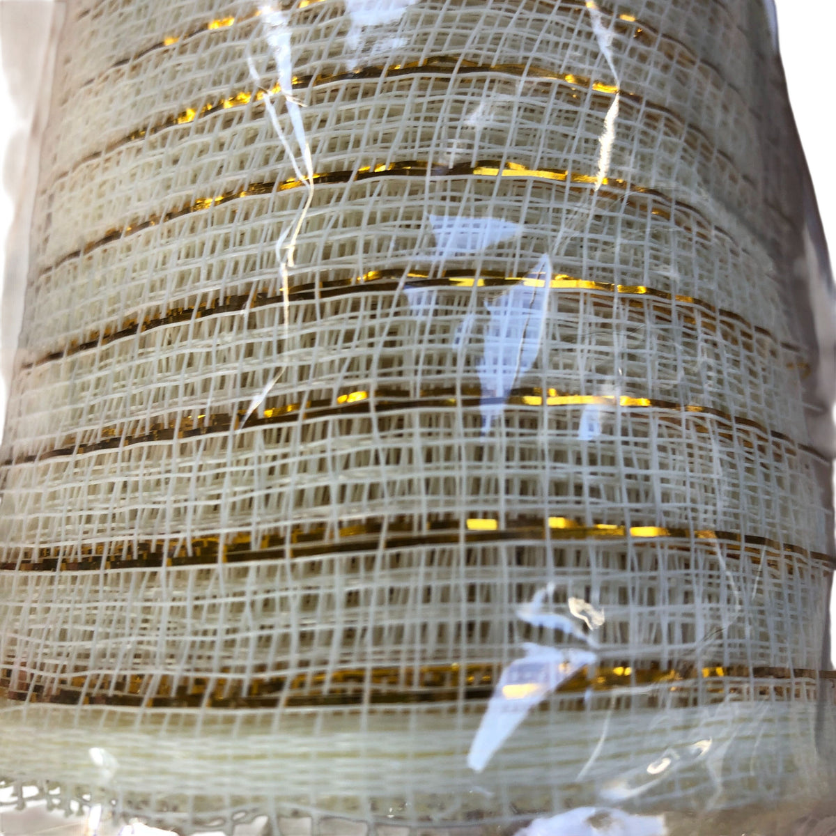 New Craft Ribbon Roll Gold Glitter Mesh for Christmas Trees and Crafts