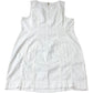 White Denim Shift Mini Dress With Pockets Size 18