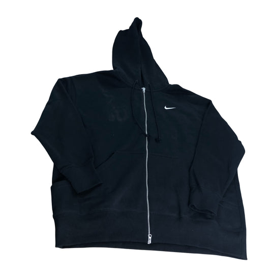 Nike Oversized Fit Hoodie XL Women's Black Zip Up Cotton Activewear