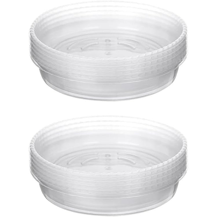 20 Pack Planter Saucers Clear Plastic Garden Indoor Outdoor 36cm Width 13cm Deep