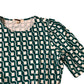 Boden Women's Green Patterned Short Sleeve Casual Dress Cotton UK14