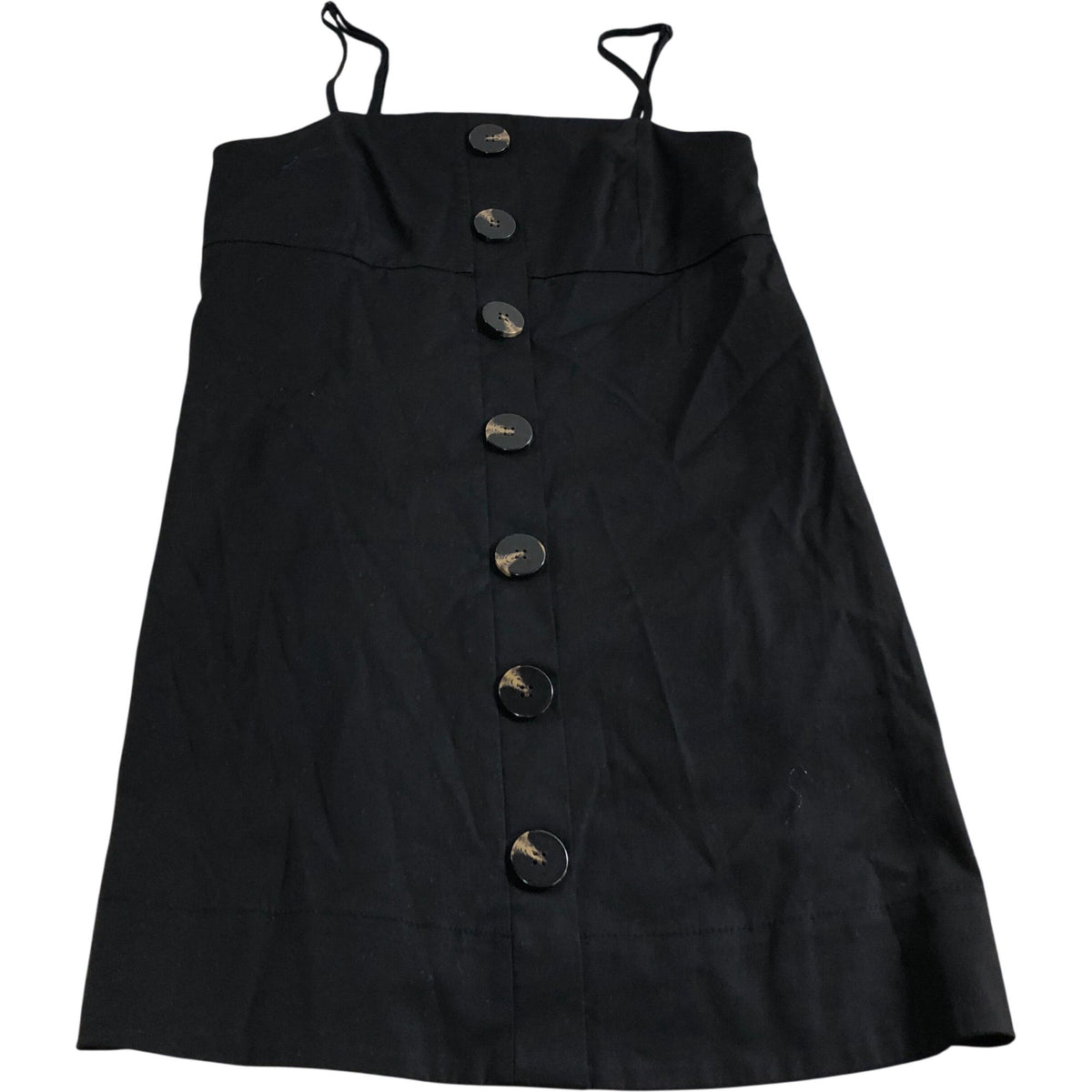 River Island Button Detail Dress UK6 Women's Black Sleeveless