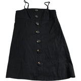 River Island Button Detail Dress UK6 Women's Black Sleeveless