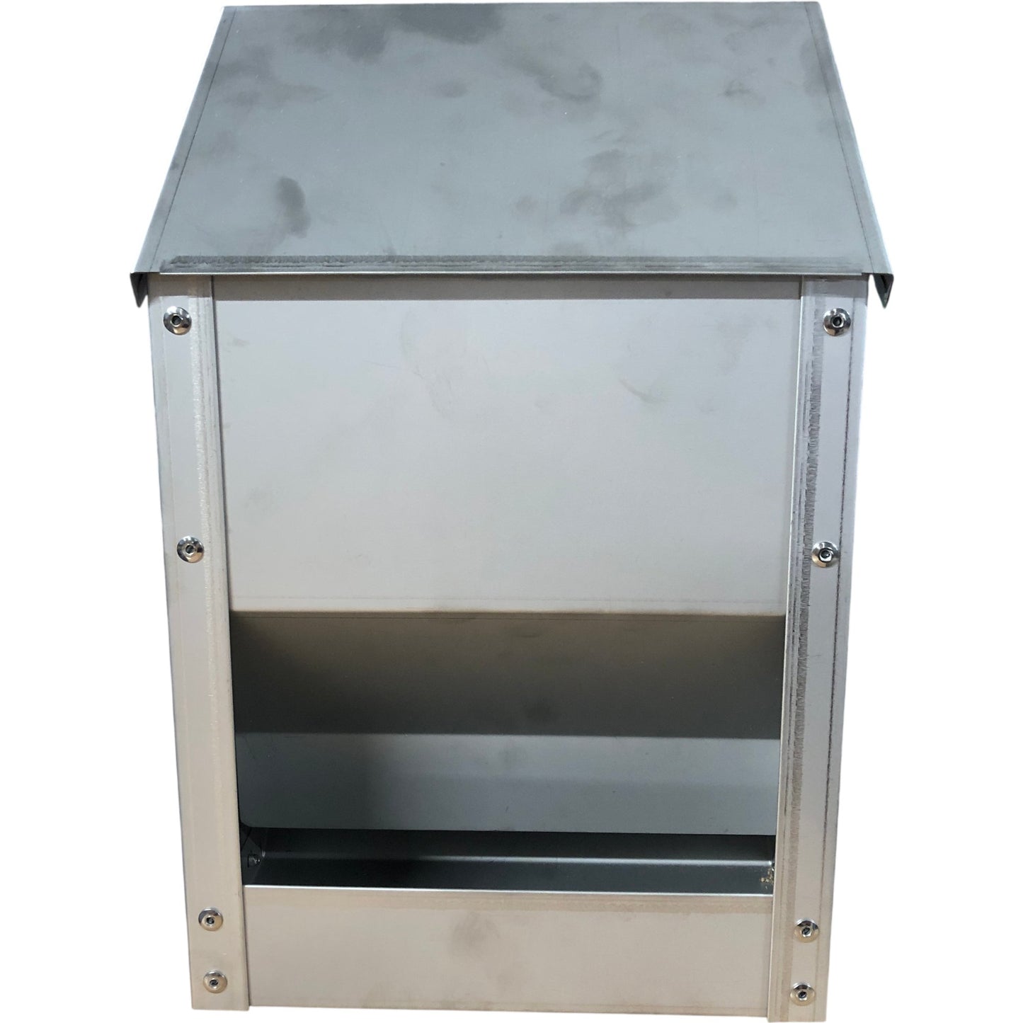 Stainless Steel Chicken No Waste Automatic Poultry Feeder Rainproof Wall Mount