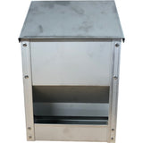 Stainless Steel Chicken No Waste Automatic Poultry Feeder Rainproof Wall Mount