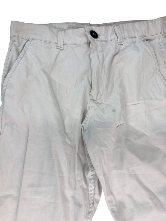 AVANT GARDE White Chinos W30 Men's Cotton Trousers Slim Fit 100% Cotton