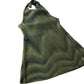River Island Womens Top Green Plisse Sleeveless Halter Neck