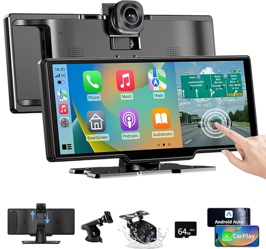 Portable Car Multimedia Player 10.26 Inch HD Touch Screen Wireless Bluetooth