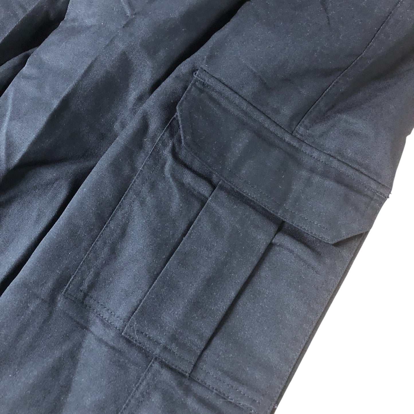 Men's Black Work Wear Cargo Utility Trousers with Pockets Size 32R