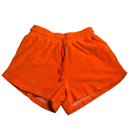 River Island Orange Casual Shorts UK Size S Women's Relaxed Fit Soft Terry