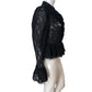 Branded Black Lace Peplum Top Size 12 Women's Ruffle Detail Romantic Style