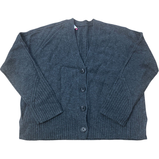 Dark Grey Merino Wool Blend Cardigan Size 8