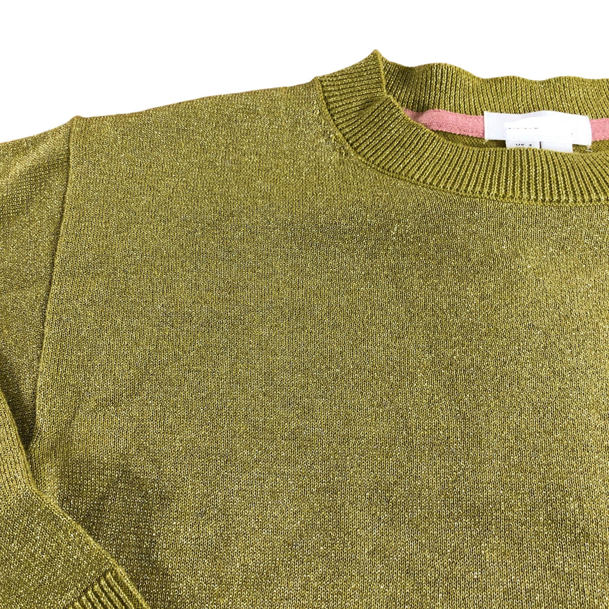 Sparkle Jumper Women's Chart Olive Green 3/4 Sleeve