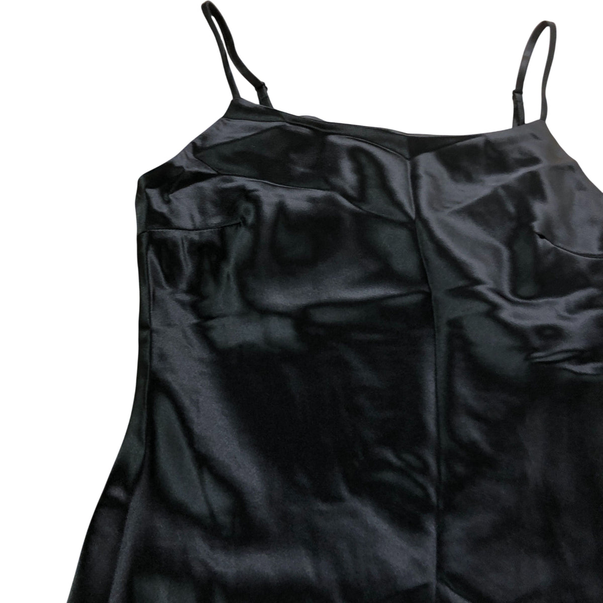 River Island XS Black Satin Slip Dress With Grey Crop Jumper Set