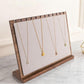 Wooden Necklace Storage Holder Stand With Fabric Lining