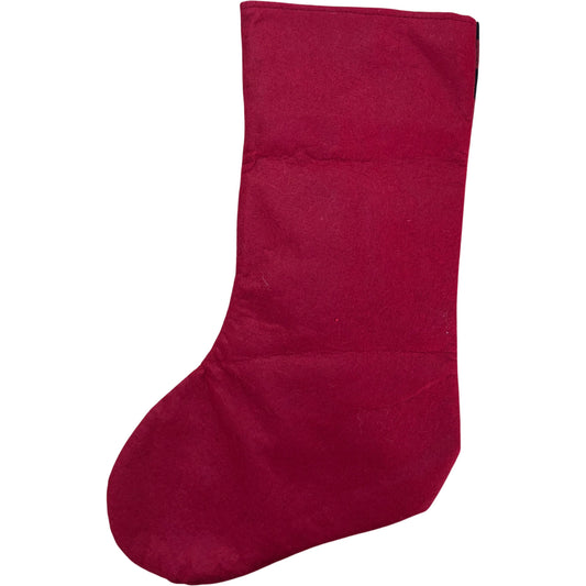 Christmas Stocking Gnome Design Red Plaid 18"