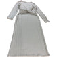 River Island Twist Front Midi Dress UK Medium Women's Ribbed Long Sleeve Beige