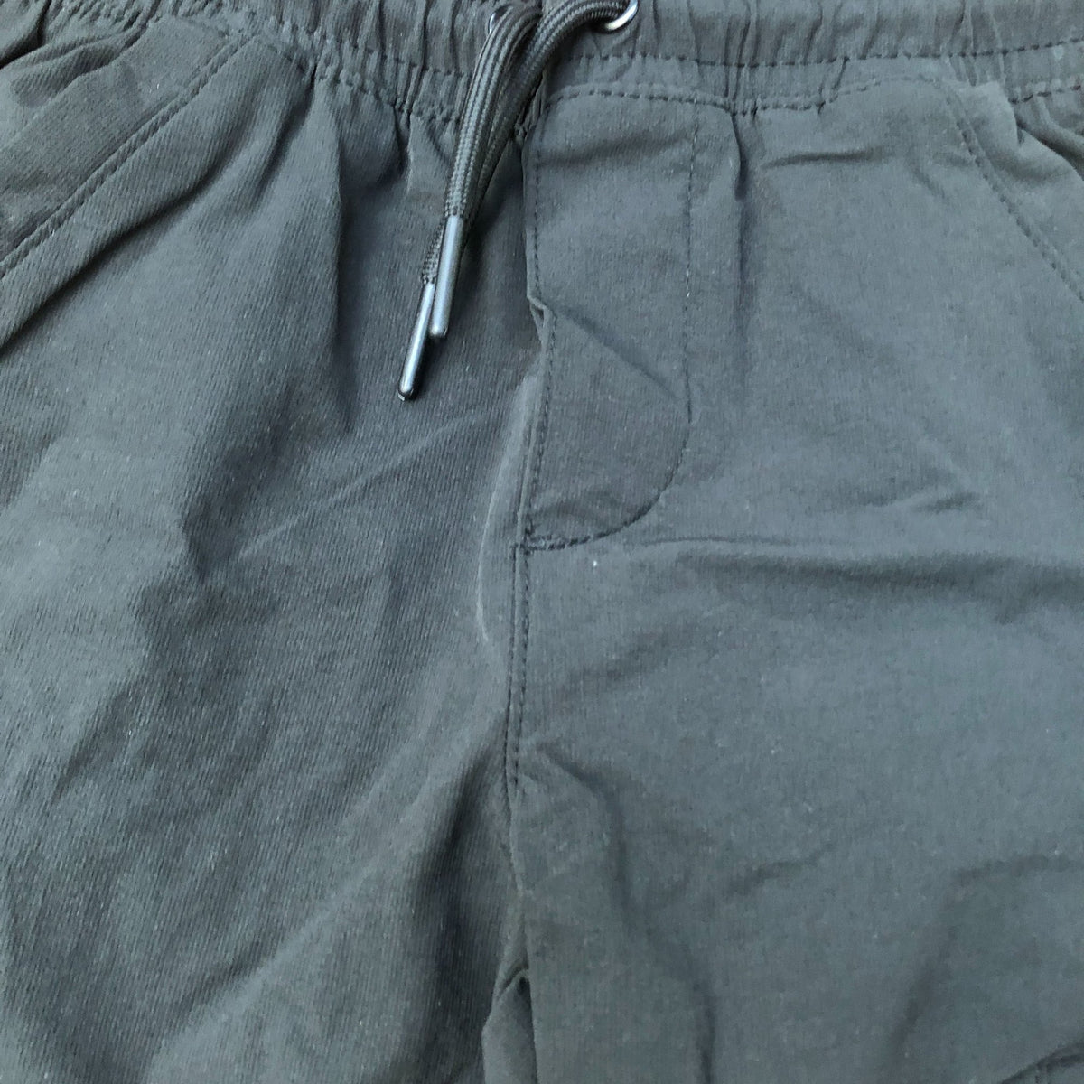 Cargo Trousers Age 7 Bungee Cord Black Lightweight Joggers