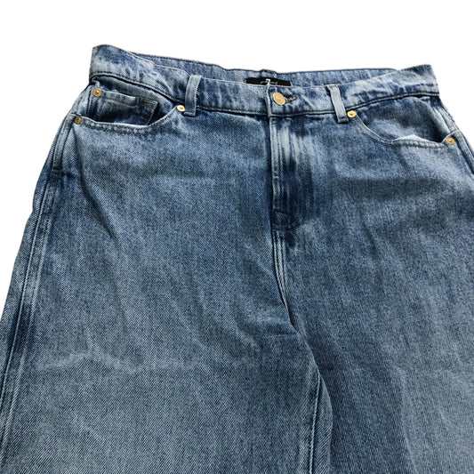 For All Mankind Scout Wide Leg Jeans Size 16 Women's Light Blue Wash Denim