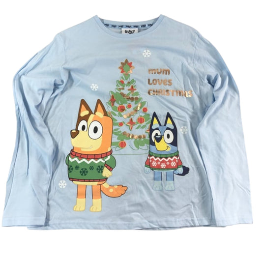 Bluey Mum Loves Christmas Pyjama Set Long Sleeve Top & Pants