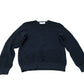 River Island Black Sweater Men's Crew Neck Textured Cotton Blend Jumper Medium