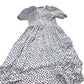 Baukjen Polka Dot Dress UK12 Women's Short Sleeve Relaxed Fit Soft White