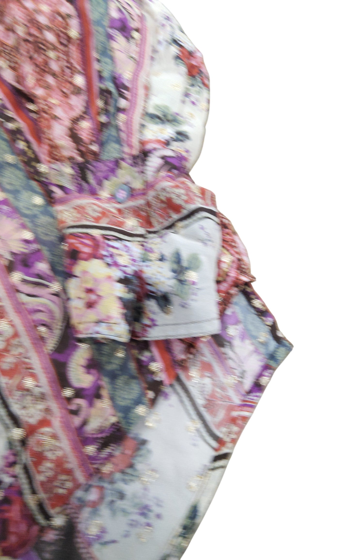 River Island Relaxed Shirt UK18 Women's Floral Pattern Long Sleeve Brown