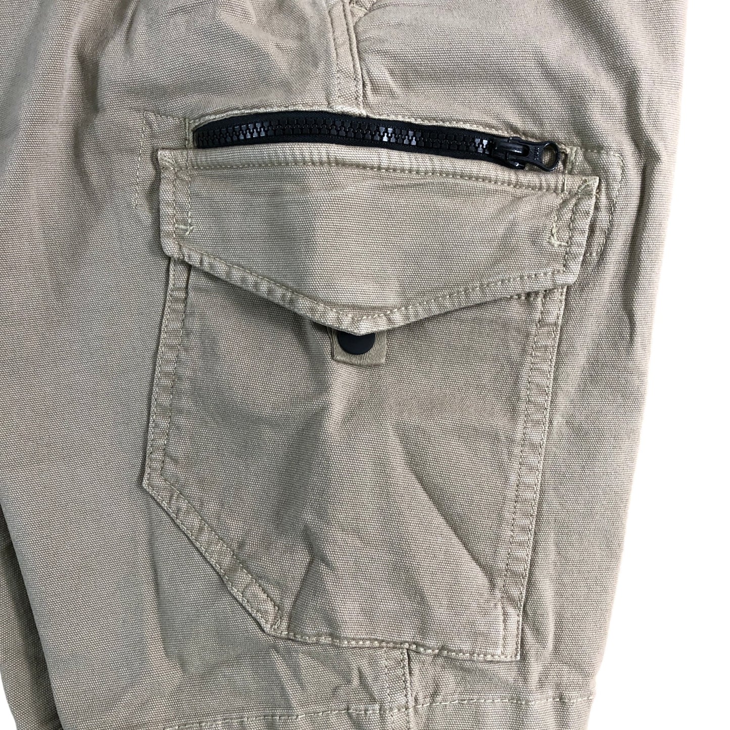 River Island Cargo Shorts W32 L32 Men's Casual Khaki Cotton With Pockets