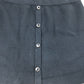 River Island Black A-Line Skirt UK18 Women's Button Front Stretchy Material